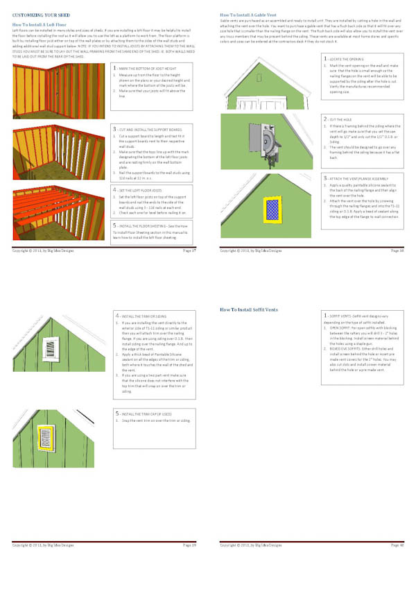 How To Build a Shed Book pages 37-40